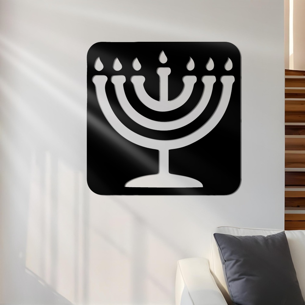 Home Office For - CIFBUY Iron Wall Art Vintage Menorah