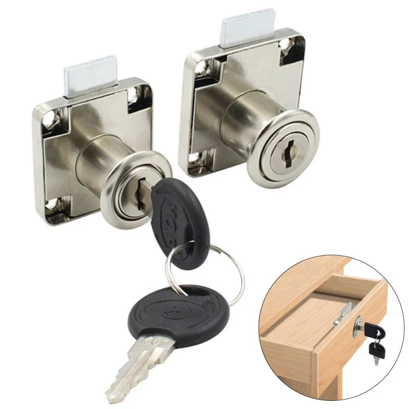 Home Office Desk With Drawers - Zinc Alloy Burglarproof Drawer Lock, Home