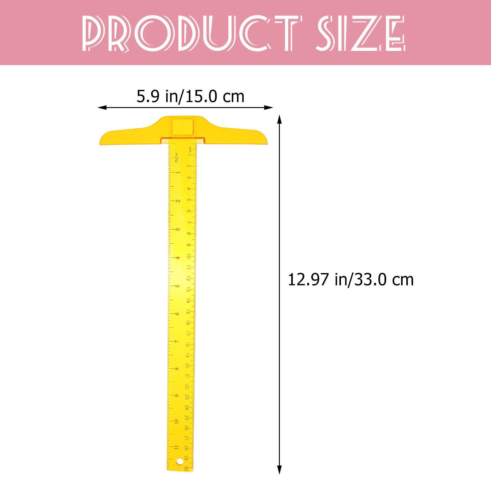 2Pcs T Shape Rulers Plastic Do - Home Office Student recension och pris