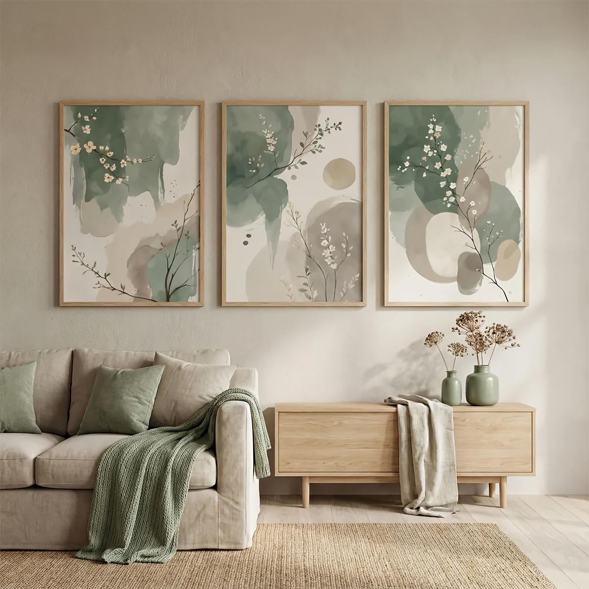 3pcs Japanese-Style Plant Canv - Home Office Student recension och pris