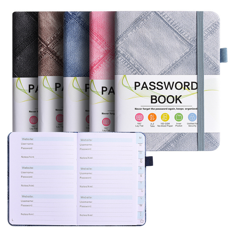 B6 Denim Texture Password Book - Home Office Phone Number recension och pris