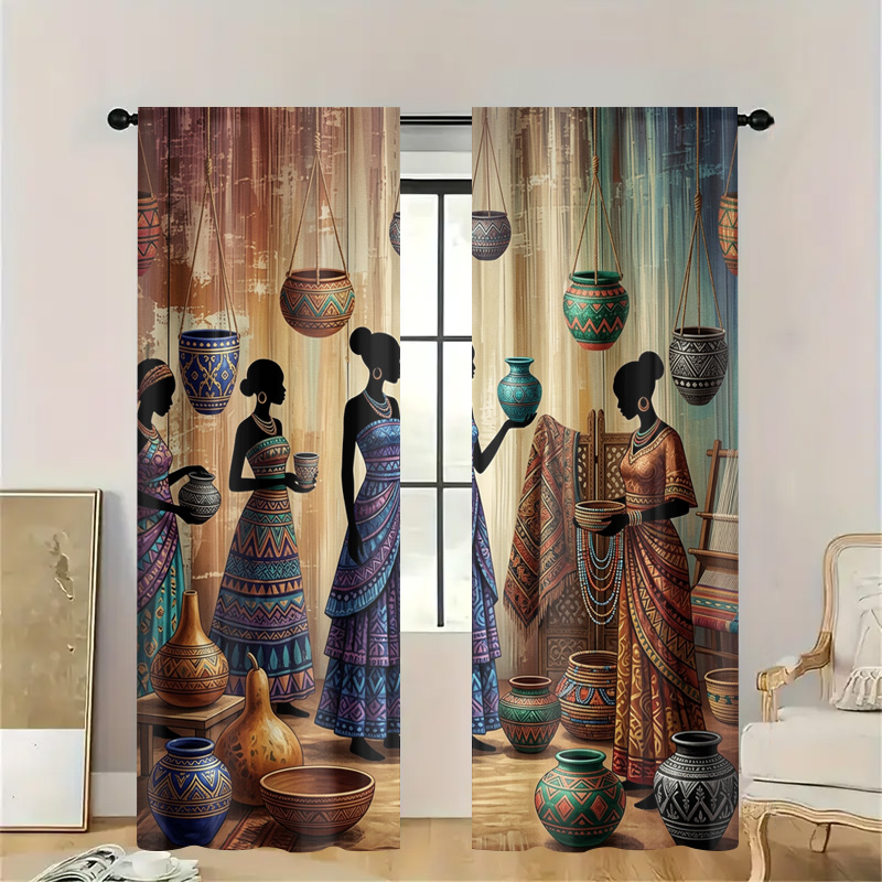 Bohemian Ethnic Market Curtain - Home Office Marketing recension och pris
