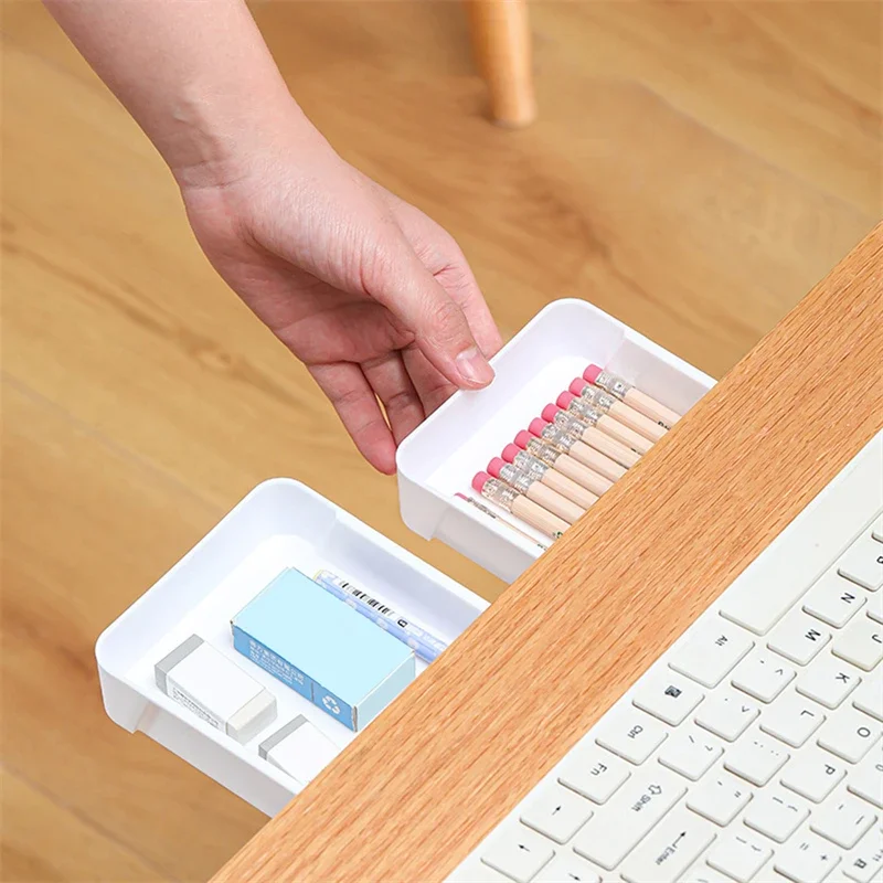 Hidden Storage Box SelfAdhesiv - Home Office Desk With Drawers recension och pris