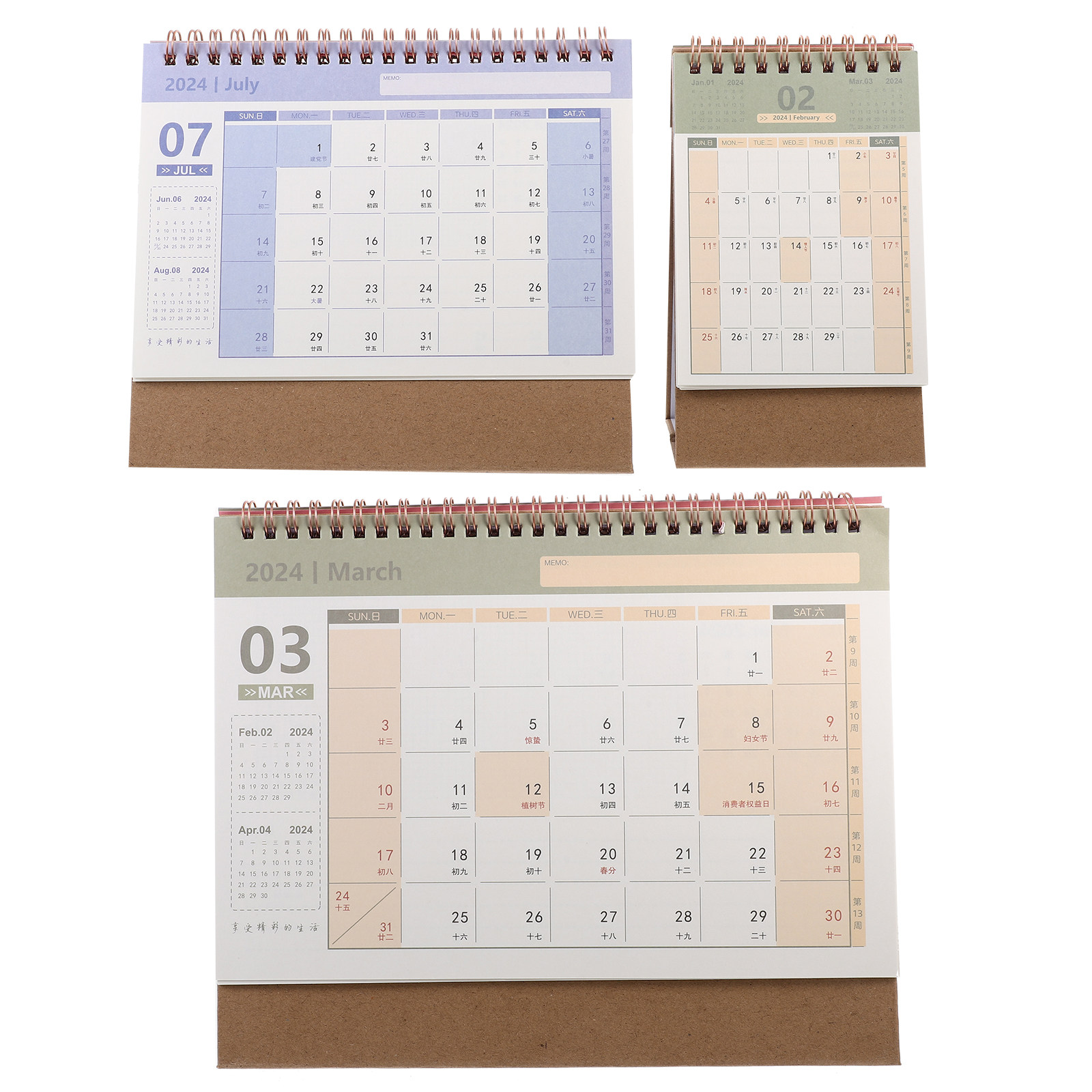 3Pcs Exquisite Paper Desk Cale - Home Office Design Ideas recension och pris