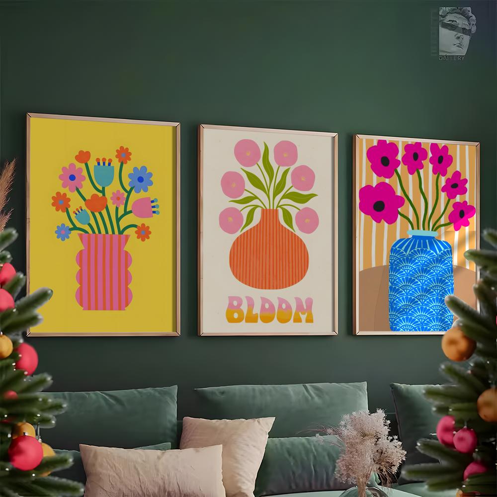 Pink Flower Market Vase Painti - Home Office Marketing recension och pris