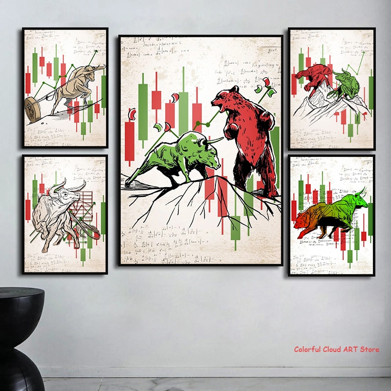 Wall Street Bull  Bear Market  - Home Office Marketing recension och pris
