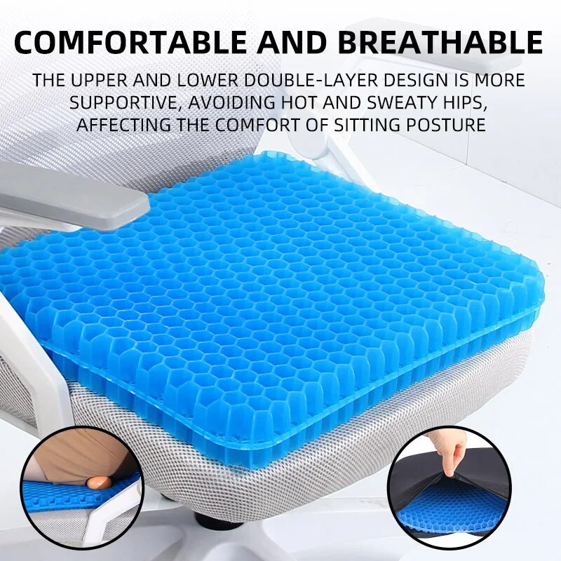 Extra Thick Gel Seat Cushion B - Mesh Back Cushion recension och pris