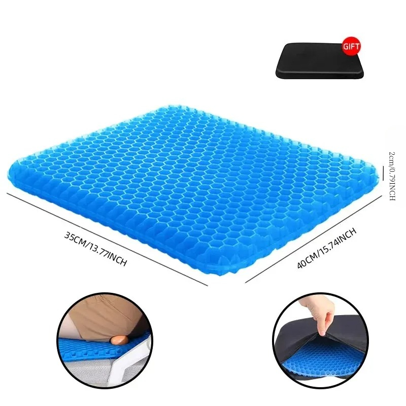 Extra Thick Gel Seat Cushion B - Mesh Back Cushion recension och pris