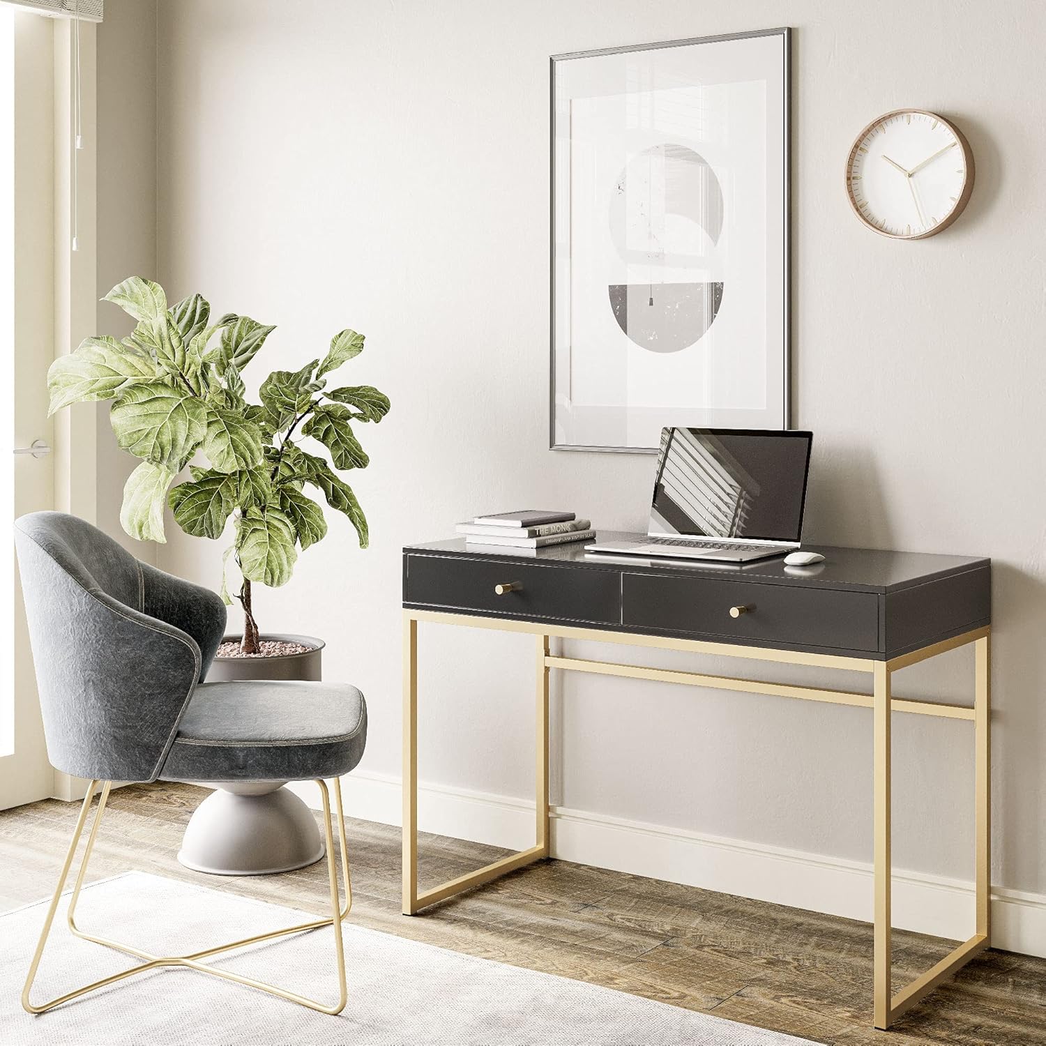 42 Inch Makeup Vanity or Home  - Home Office Desk With Drawers recension och pris