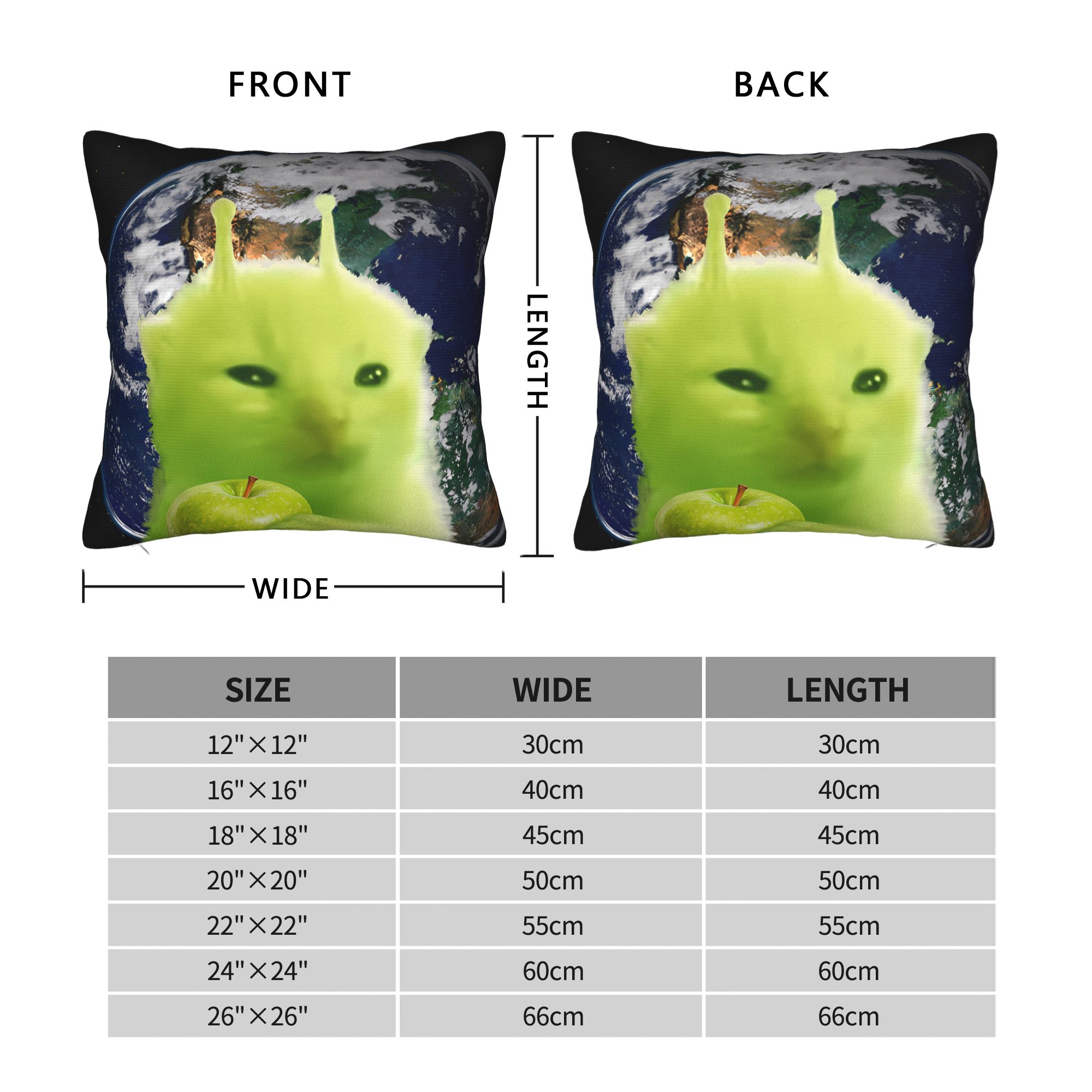 Green Alien Cat Meme Pillow Co - Home Office Design Ideas recension och pris