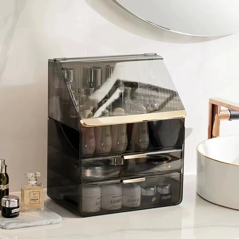 Desktop Makeup Container Drawe - Home Office Desk With Drawers recension och pris