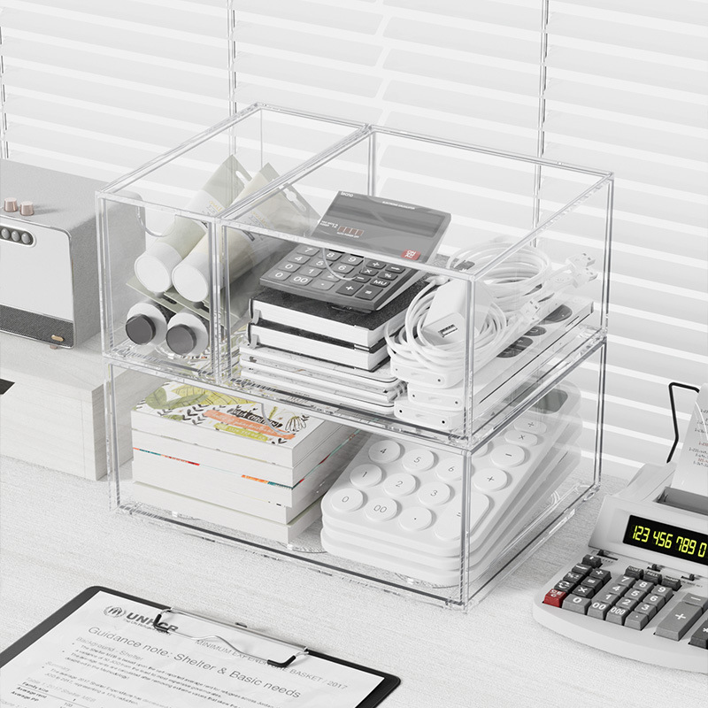 Acrylic Stackable Organizer Bo - Home Office Desk With Drawers recension och pris