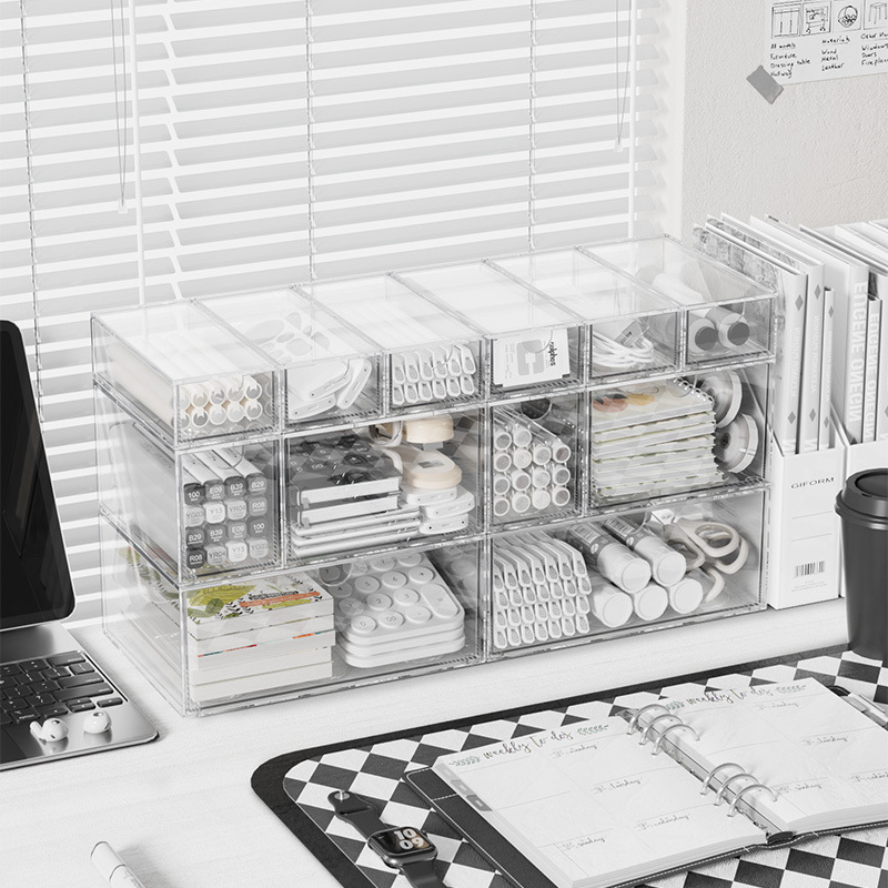 Acrylic Stackable Organizer Bo - Home Office Desk With Drawers recension och pris